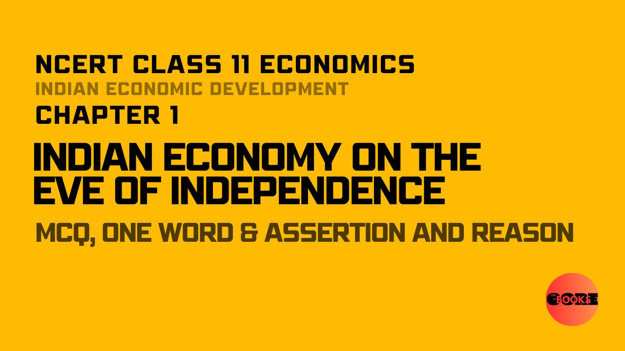 NCERT Class 11 Economics Chapter 1 Indian Economy on the Eve of Independence Important Questions